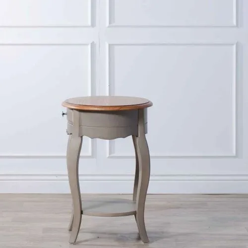 Овальный столик прованс ST9331S-GREY Belveder серый, 65*43*55 см фото 4