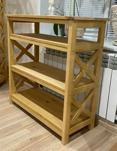 Стеллаж из массива дерева (сосны) «Олли» фото 4