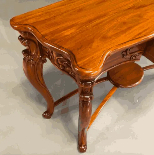 Консоль с ящиком из массива HTLC-M орех, 130х43х88 см фото 5