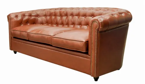 Трехместный диван CHESTERFIELD Karo brown 3S коричневый, 184х76х74 см фото 2