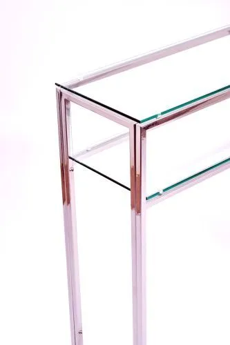 Консольный стол 1044-CS clear серебряный AllConsoles 80x25x80 фото 8