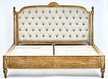 Кровать двуспальная с мягким изголовьем Chateau 180*200 см, бежевый					