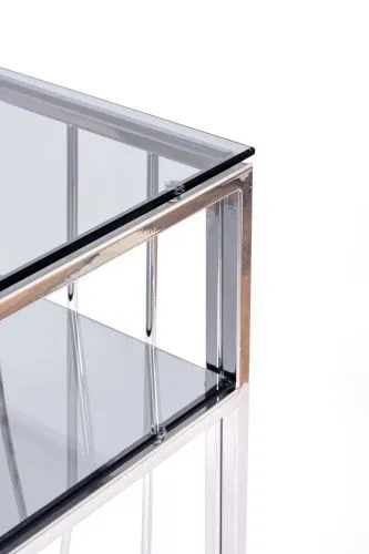 Консольный стол 1123-CS grey серебряный AllConsoles 80x35x80 фото 7