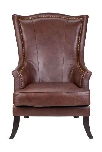 Кресло кожаное с ушами Chester leather