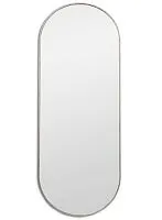 Kapsel L Silver (Капсел) Овальное настенное зеркало в тонкой деревянной раме Smal 135*50 см