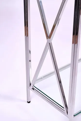 Консольный стол 1033-CS clear серебряный AllConsoles 80x35x80 фото 2
