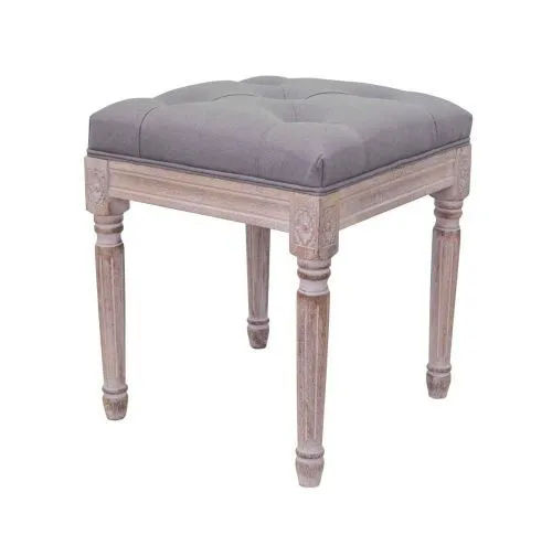 Пуф прованс Elia Small Grey 50*41*41 см