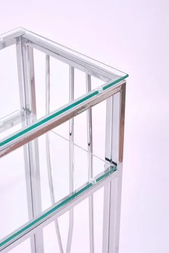 Консольный стол 1122-CS clear серебряный AllConsoles 100x25x80 фото 6