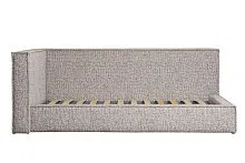 Кровать детская угловая Руна(Runa)-80 с мех шенилл серая Seppia-Ser 114*215*80см