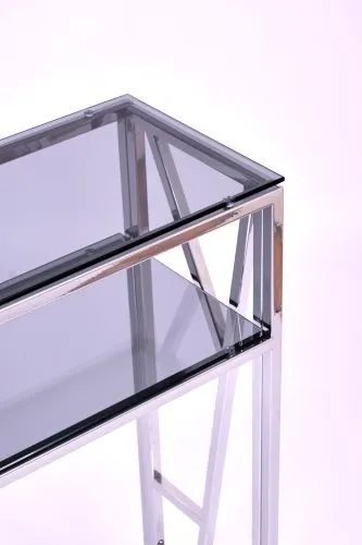 Консольный стол 1094-CS grey серебряный AllConsoles 80x25x80 фото 4