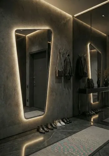 Fashion XL Silver Зеркало в полный рост в раме с подсветкой фото 2