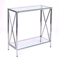 Консольный стол 1033-CS clear серебряный AllConsoles 80x35x80