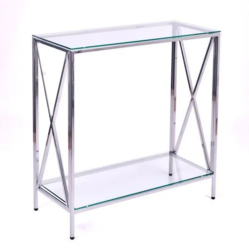 Консольный стол 1033-CS clear серебряный AllConsoles 80x35x80