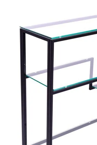 Консольный стол 1012-CB clear черный муар AllConsoles 100x25x80 фото 7
