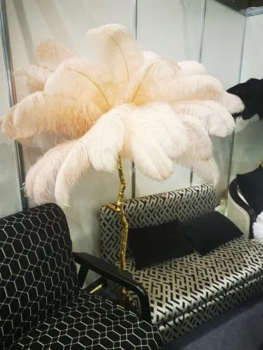 Лампа настольная с перьями  FEATHER LAMP, Цвет: розовый фото 2