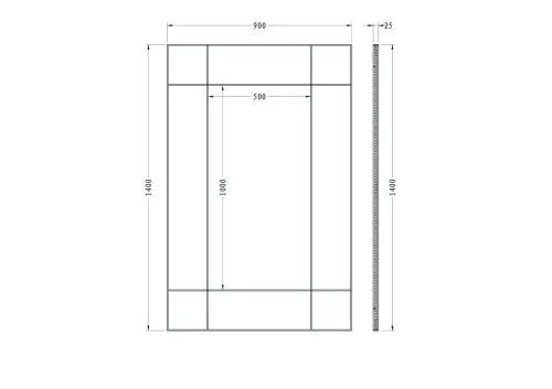 KFG048 Зеркало в металлич. раме цвет хром 90*140см фото 5