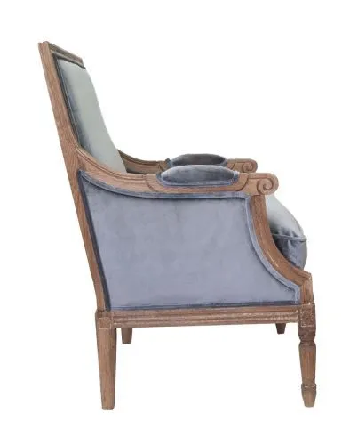 Кресло классическое COOLMAN GREY VELVET фото 4