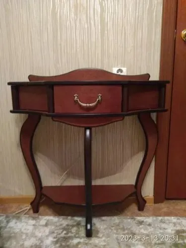 Консоль с ящиками в цвете орех 86*30*80 см фото 17