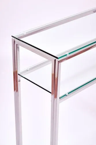 Консольный стол 1044-CS clear серебряный AllConsoles 80x25x80 фото 5