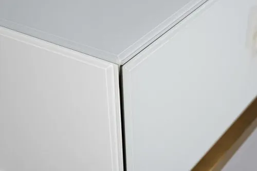 KFG070 Консоль 2 ящика белая/золото 120*42*77см фото 5
