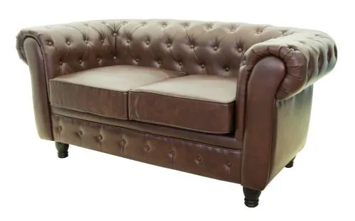 Кожаный двухместный диван CHESTERFIELD, 77*85*157 см фото 3