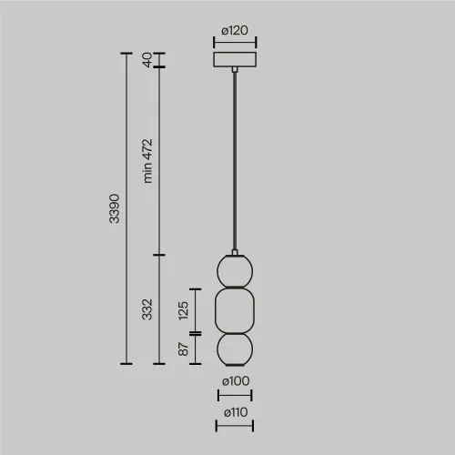 Подвесной светильник Maytoni MOD273PL-L16CH3K фото 14
