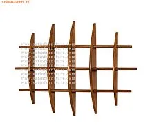 Полка под CD настенная RCDPL2-M из дерева, орех 74*16*100 см