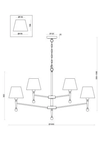 Подвесной светильник Freya FR5190PL-12BS1 фото 6
