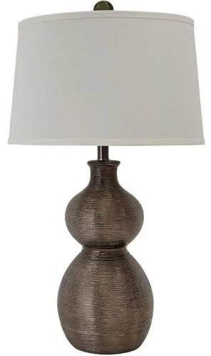 Настольная лампа / Настольный светильник с абажуром Savana- Gunmetal Finish фото 3