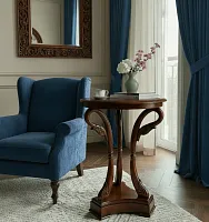 T040 Кофейный круглый столик Лебедь 69*54*54 см