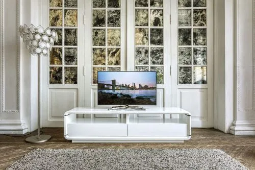 ТВ-тумба Opus белый, два ящика, глянцевая эмаль 180*45*h45 см фото 12
