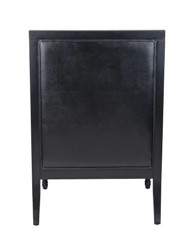 Кресло Colin black leather натуральная кожа черного цвета 98*73*66 см фото 4