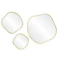 Organic Panno Gold Сет из 3-х зеркал Ø91, Ø61, Ø41 см