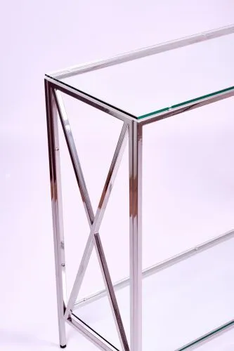 Консольный стол 1031-CS clear серебряный AllConsoles 100x35x80 фото 6