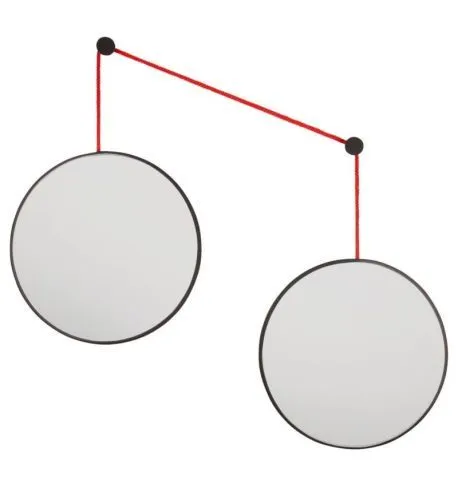Balance M Black 2 зеркала по 40см  на красном шнуре