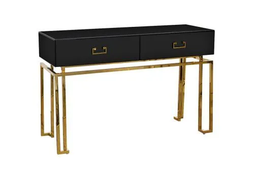 KFG058 Консоль черная 2 ящика  120*42*77см фото 2