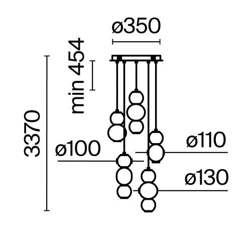 Подвесной светильник Maytoni MOD273PL-L80G3K фото 10