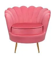 Кресло ракушка Pearl karmin красный 75*75*85 см