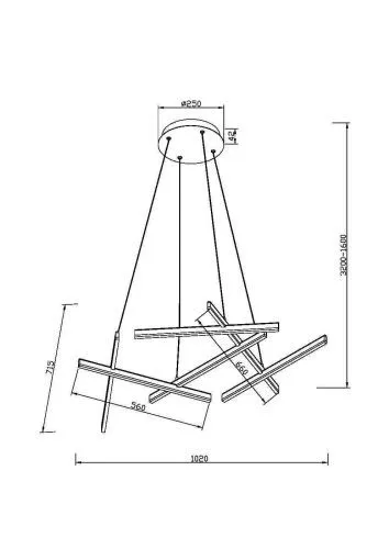 Подвесной светильник Maytoni MOD016PL-L80WK фото 5
