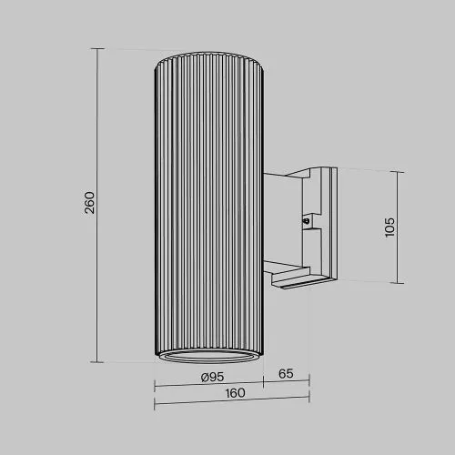 Уличный настенный светильник Outdoor O419WL-02B фото 16