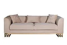 102AN-20493 Диван Люцерн (Lucerne) трехместный велюр бежевый 230*86*75см