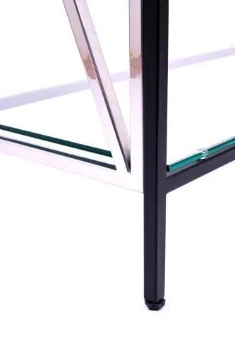 Консольный стол 1033-CB_S clear черный муар, серебряный AllConsoles 80x35x80 фото 6