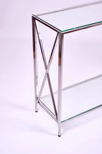 Консольный стол 1031-CS clear серебряный AllConsoles 100x35x80 фото 5