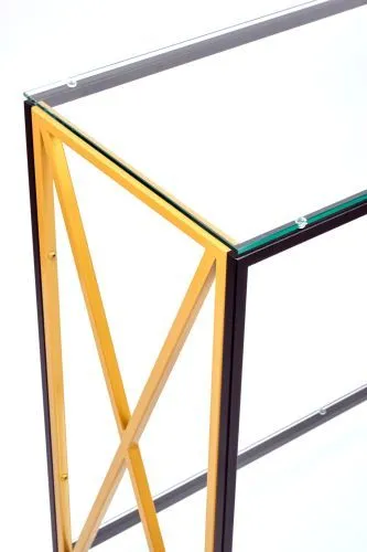 Консольный стол 1031-CB_G clear черный муар, золотой AllConsoles 100x35x80 фото 3