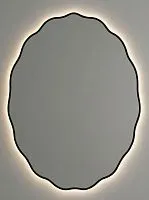 Fancy Oval LED Black Зеркало в раме с подсветкой
