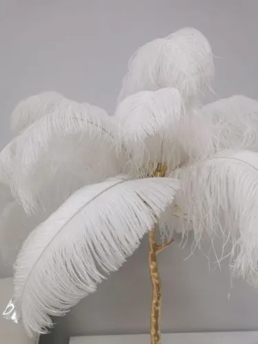 Лампа настольная с перьями  FEATHER LAMP, Цвет: белый фото 5