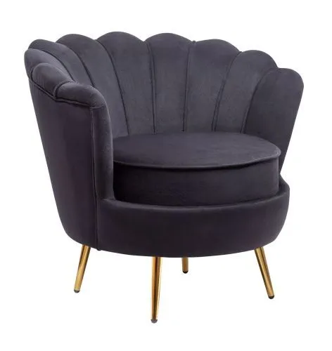 Кресло ракушка Pearl black черный 75*75*85 см фото 2