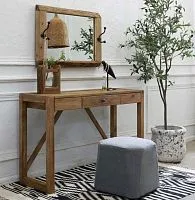 Стол письменный - консоль Wooden Vintage Loft натуральный - фактурная доска (винтаж) 76*42*120 см