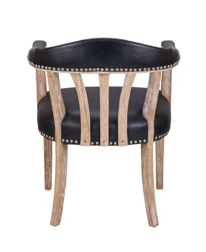 Стул Tanner black leather, натуральная черная кожа фото 4