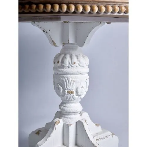 Кофейный столик прованс 56*60*60 см, античный белый фото 3